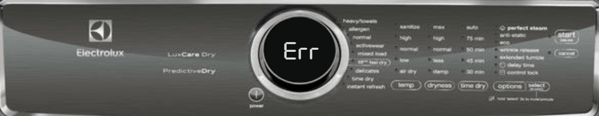 Electrolux Dryer 92 error code